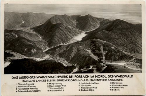 Das Murg-Schwarzenbachwerk bei Forbach