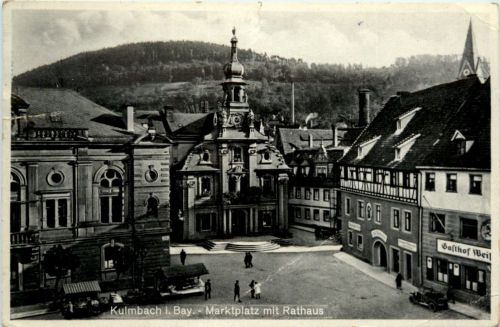 Kulmbach, Marktplatz mit Rathaus