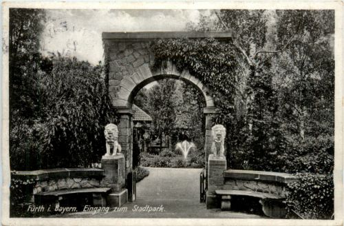 Fürth i. Bayern, Eingang zum Stadtpark