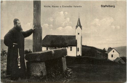 Staffelberg, Kirche, Klause u. Einsiedler Valentin