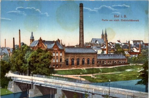 Hof i.B., Partie am Städt. Elektrizitätswerk