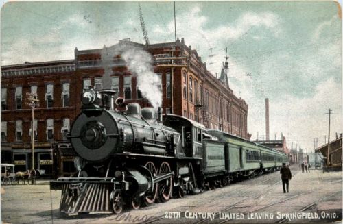 20th Century Limited leaving Springfield Railway