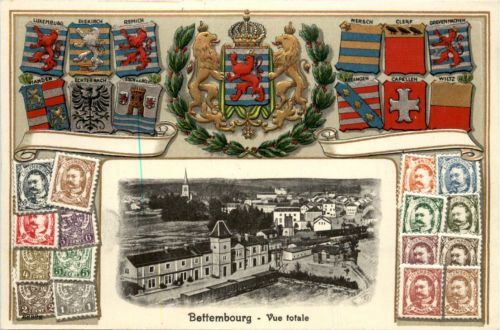 Bettembourg - Prägekarte Briefmarken