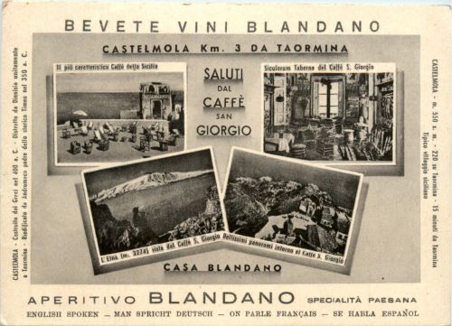 Castelmola - Pensione Blandano - Saluti dal Caffe San Giorgio