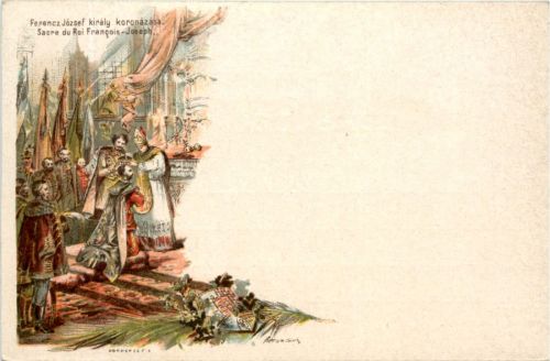 Ferencz Jozsef kiraly koronazasa - Litho