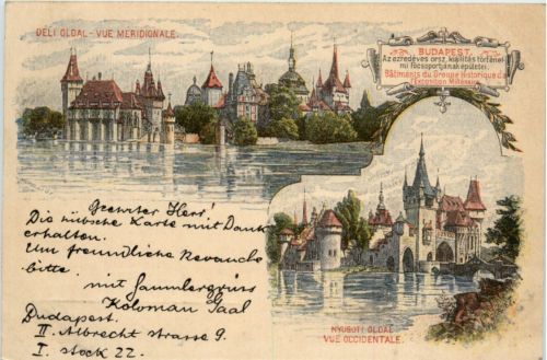Budapest Deli Oldal - Litho - Ganzsache