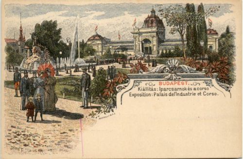 Budapest - Exposition - Litho Ganzsache