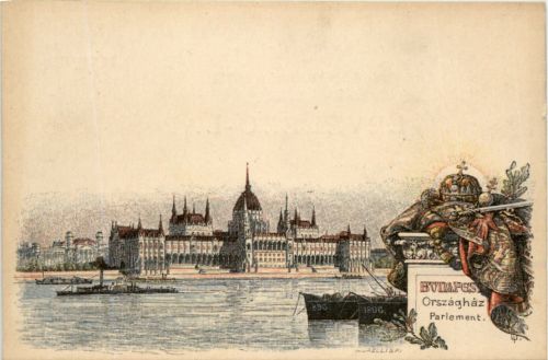 Budapest - Parlement - Litho Ganzsache