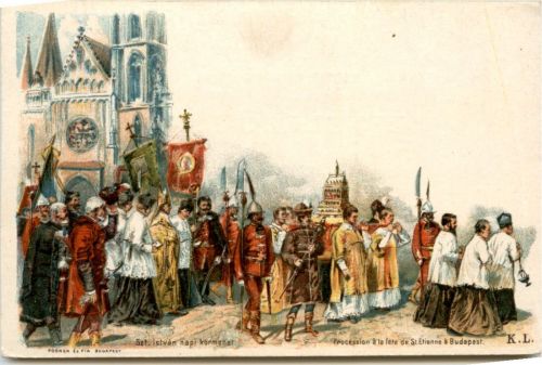Budapest - Szt. Istvan napi kormenet - Litho Ganzsache