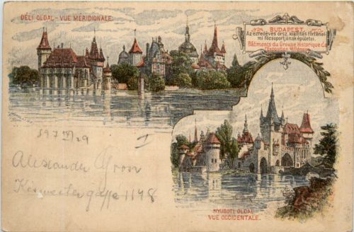 Budapest - Deli Oldal - Ganzsache - Litho
