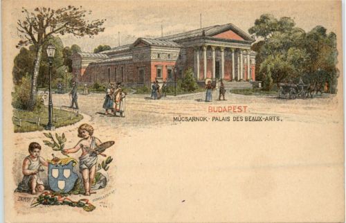 Budapest - Mucsarnok - Ganzsache - Litho