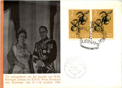 Surinam - Konigin Juliana en Prins Bernhard 1965