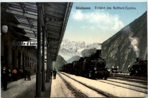 Göschenen - Einfahrt des Gotthard Express