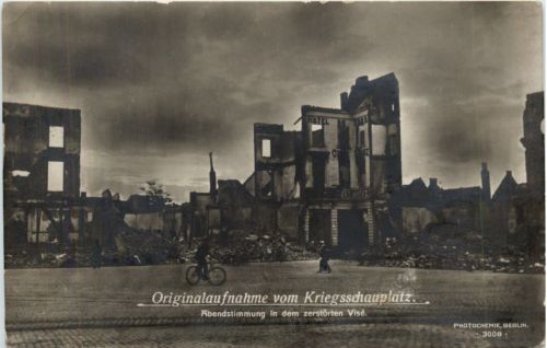 Das zerstörte Vise - Feldpost VI. Armeekorps