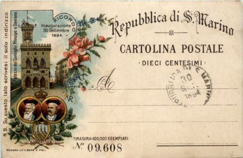 San Marino - Inaugurazione 1894
