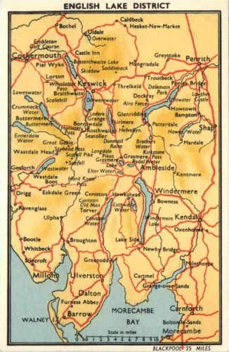 Keswick - Windermere - Map