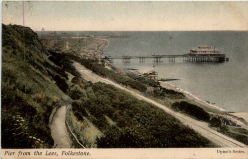 Folkestone - Pier from the Lees