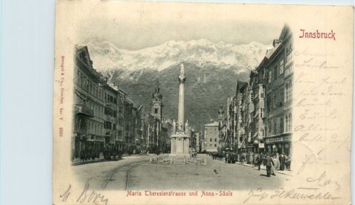 Innsbruck - Maria Theresienstrasse - Prägekarte