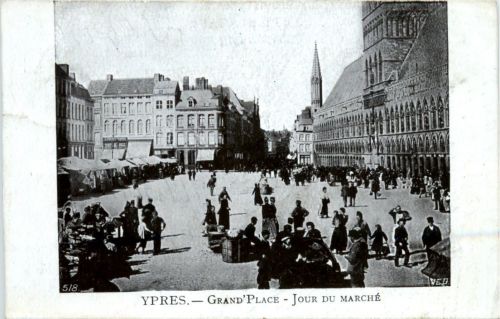 Ypres - Grand Place - Feldpost 4. Infanterie Division