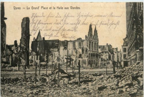 Ypres - Grand Place - Feldpost 52. Reserve Inf. Division