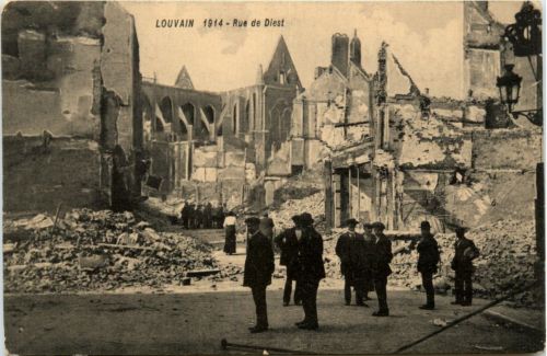 Louvain 1914 - Rue de Diest