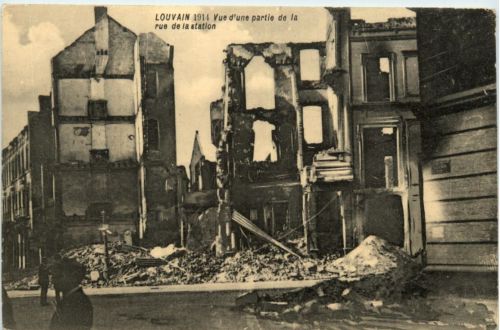 Louvain 1914 - Rue de la station