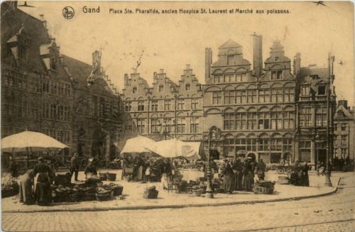 Gand - Place Ste. Pharailde - Feldpost Bayr. Fuss Artl. Regiment
