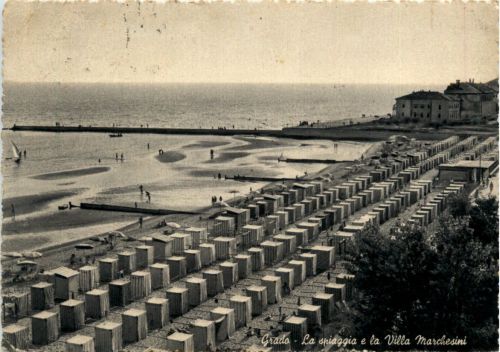 Grado - La spiggia el la Villa Marchesini