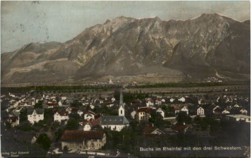 Buchs im Rheintal mit den drei Schwestern