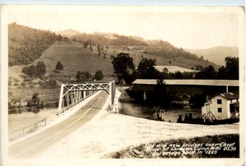 Old and new Bridge over Cheat River at Dawson Camp