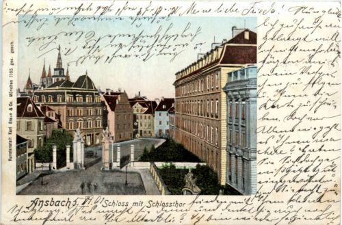 Ansbach - Schloss mit Schlossthor