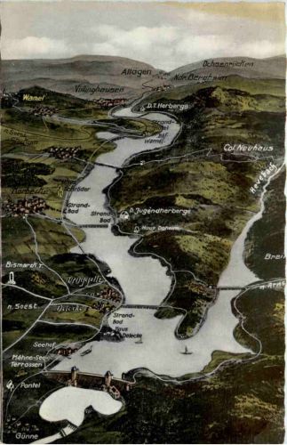 Der Möhnesee aus der Vogelschau