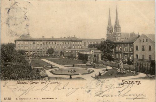 Salzburg, Mirabell-Garten und Schloss