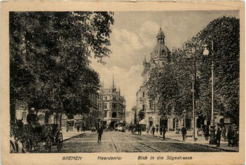 Bremen, Heerdentor, Blick in die Sögestrasse