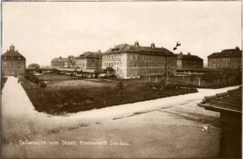 Zwickau, Teilansicht von Staatl. Karankenstift