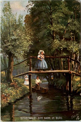 Spreewald, eine Bank in Burg