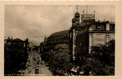 Plauen i.V., Postplatz mit Bahnhofstrasse