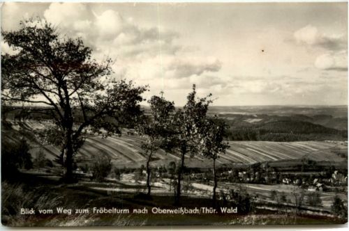 Oberweissbach/Thür., Blick vom Weg zum Fröbelturm