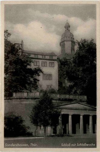 Sondershausen,Thür., Schloss mit Schlosswache
