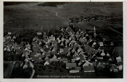 Feldstetten mit Lager vom Flugzeug aus