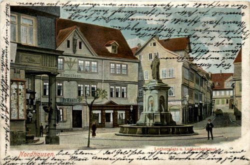 Nordhausen, Lutherplatz und Lutherdenkmal