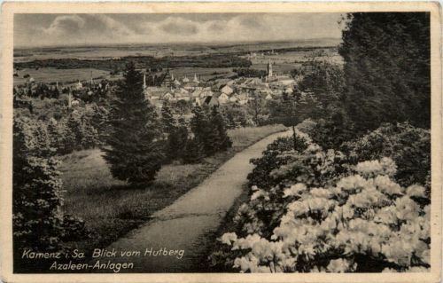 Kamenz i.Sa., Blick vom Hutberg, Azaleen-Anlagen