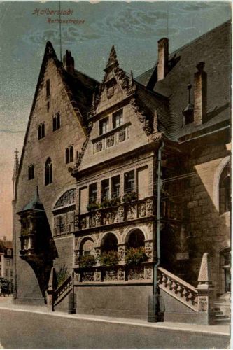 Halberstadt, Rathaustreppe