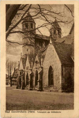 Bad Gandersheim, Teilansicht der Stiftskirche