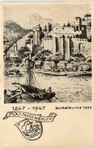 Wehlen, Burgruine 1755