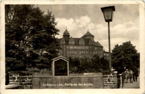 Zschopau, Partie an der Brücke