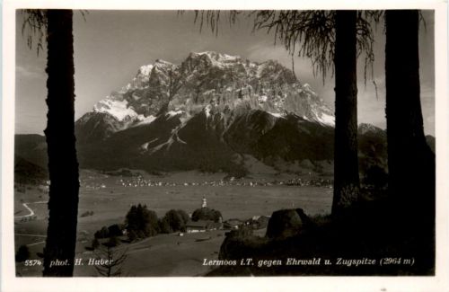 Leermoos i.T. gegen Ehrwald u. Zugspitze