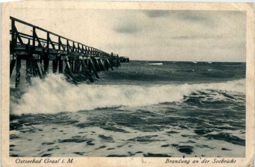 Seebad Graal, Brandung an der Seebrücke