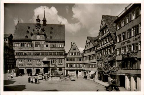 Tübingen, Marktplatz mit Rathaus