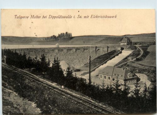 Talsperre Malter bei Dippoldiswalde, mit Elektrizitätswerk
